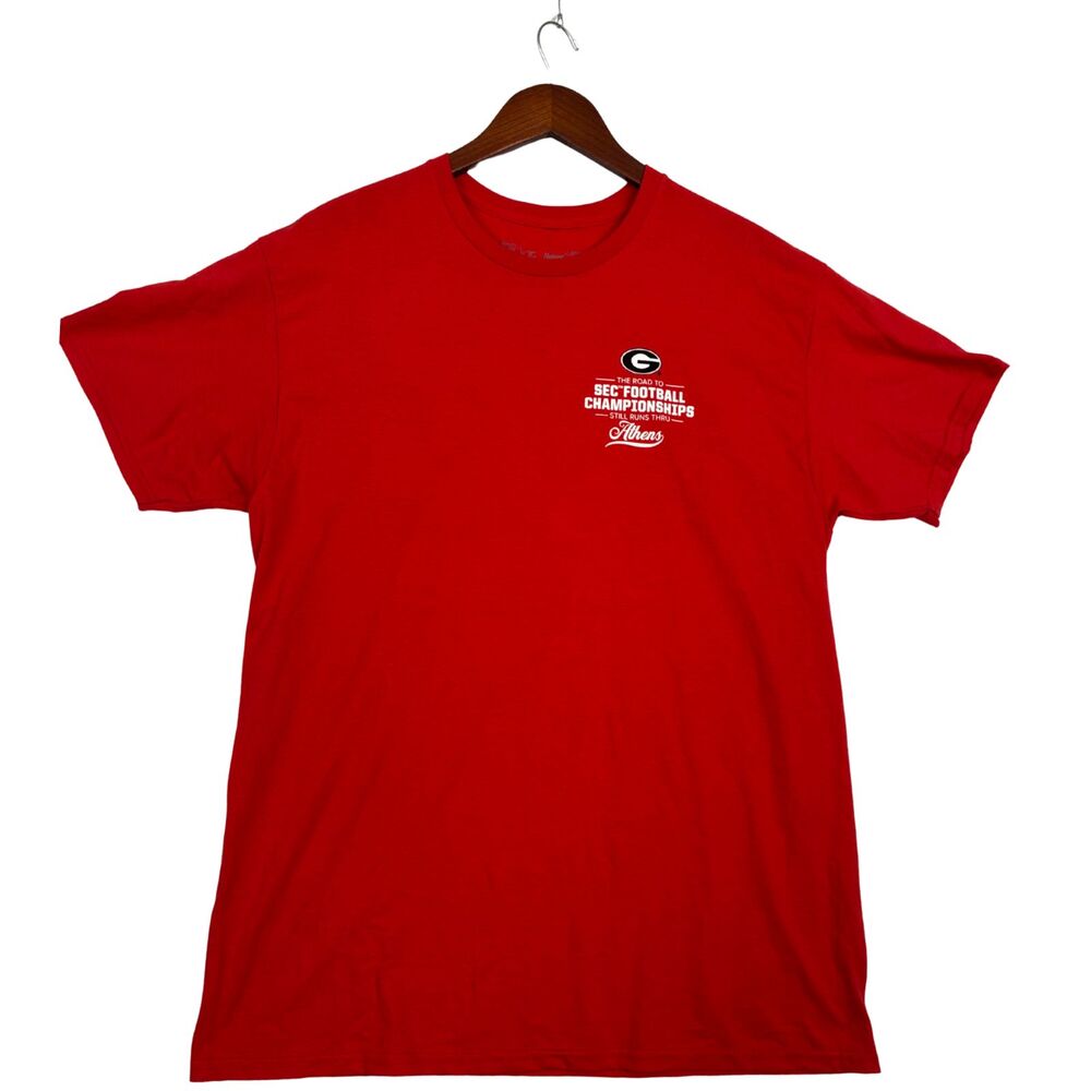 Georgia Bulldogs 16X SEC Champs T Shirt Red UGA Football The Victory Large
